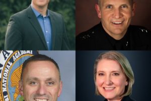 The four finalists in the running to become Camas' next police chief are pictured clockwise from upper left: David Abrahamson, James H. Band, Tina M. Jones and Ronald D. Schaub.
(Contributed photos courtesy of the city of Camas)