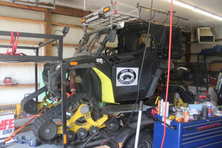 Doug Flanagan/Post-Record 
 Silver Star Search and Rescue&#039;s all-terrain vehicle sits in East County Fire and Rescue&#039;s Station 92 on May 13.