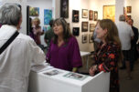 Gallery 408 owners Kim Nickens (center) and Michelle Purvis (right) greet visitors at the Camas gallery, Friday, May 31, 2024. (Photos by Kelly Moyer/Post-Record)