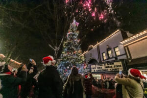 Post-Record files 
 A crowd gathers in downtown Camas to watch fireworks as part of the 2018 Hometown Holidays celebration, Dec. 7, 2018.