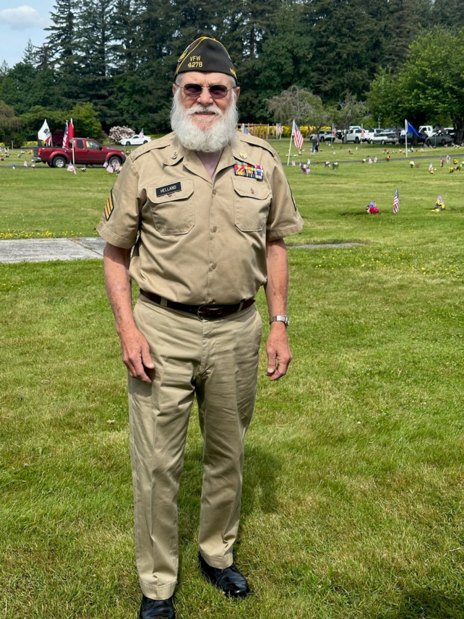 Dennis Helland, of Washougal, the king of the 2024 Camas Days Senior Royal Court, will wear the military uniform he wore when serving in the Vietnam War in the 1960s to the 2024 Camas Days Grand Parade on Saturday, July 27, 2024.