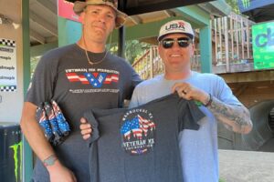 Washougal Motocross Park Manager Ryan Huffman (right) has been working with Bobbie Casteel (left), a Veteran Motocross Foundation board member, to bring a “military appreciation” event to the 2024 Washougal National, to be held Saturday, July 20, 2024. (Contributed photo courtsey of Shelly Huffman)
