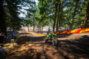 Monster Energy Kawasaki motocross racer Jason Anderson competes July 20, 2024, at the 2024 Washougal National before finishing third in the 450 Class race. (Contributed photo courtesy of AMA Pro Motocross)