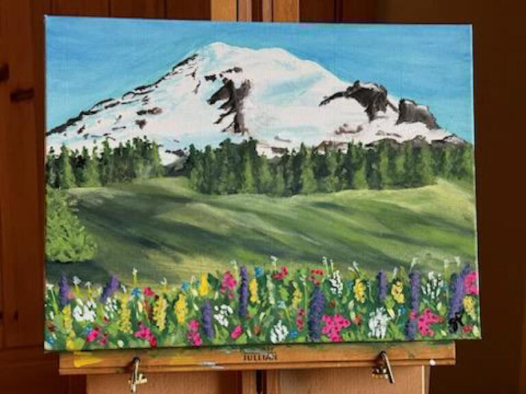 Contributed photo courtesy of Susan Fronckowiak
Washougal resident Susan Fronckowiak says that she can paint Mount Hood virtually from memory, as the image of the mountain is &ldquo;ingrained into (her) brain.&rdquo;