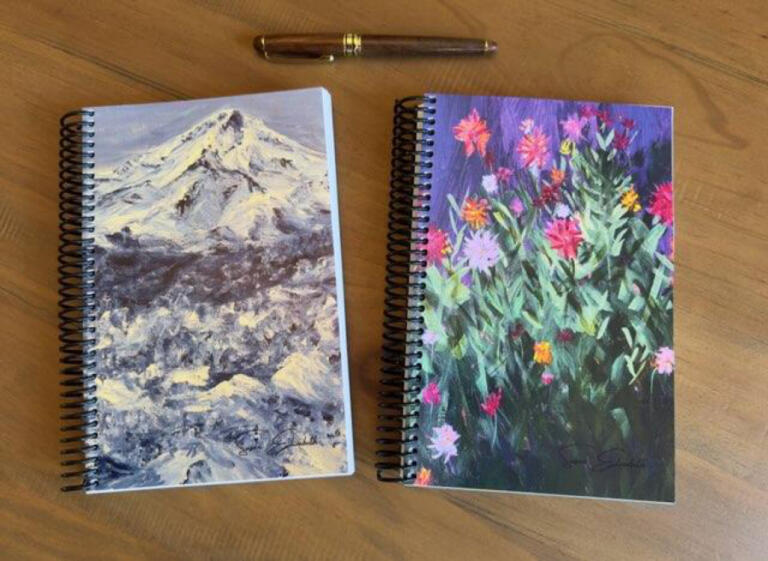 Contributed photo courtesy of Susan Fronckowiak 
 Washougal resident Susan Fronckowiak creates her art on a variety of objects, including hats and notebooks (above).