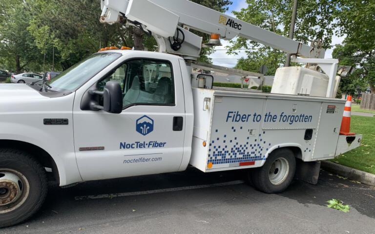 Contributed photo courtesy NocTel 
 NocTel, a Washougal-based internet company, is installing fiber cable into Parker&#039;s Landing Marina, allowing the Port of Camas-Washougal to boost its security efforts at the boatyard.