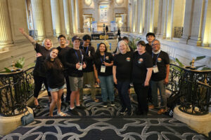 Unite! Washougal Community Coalition staff, volunteers and students gather during the Community Anti-Drug Coalitions of America’s Mid-Year Training Institute in Chicago in July 2024. (Contributed photo courtesy of Margaret McCarthy)