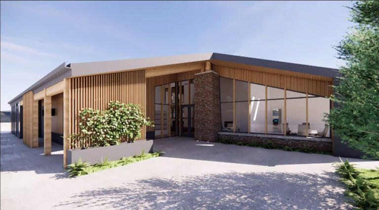 Screenshot by Doug Flanagan/Post-Record 
 Portland-based YBA Architects presented conceptual renderings of a renovated Port of Camas-Washougal administrative office (above) to the Port commission on Sept. 17.