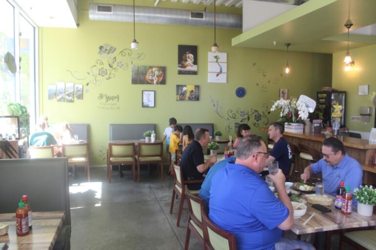 Patrons eat lunch at Danglicious Vietnamese Restaurant in downtown Washougal, on Thursday, Aug. 29, 2024.