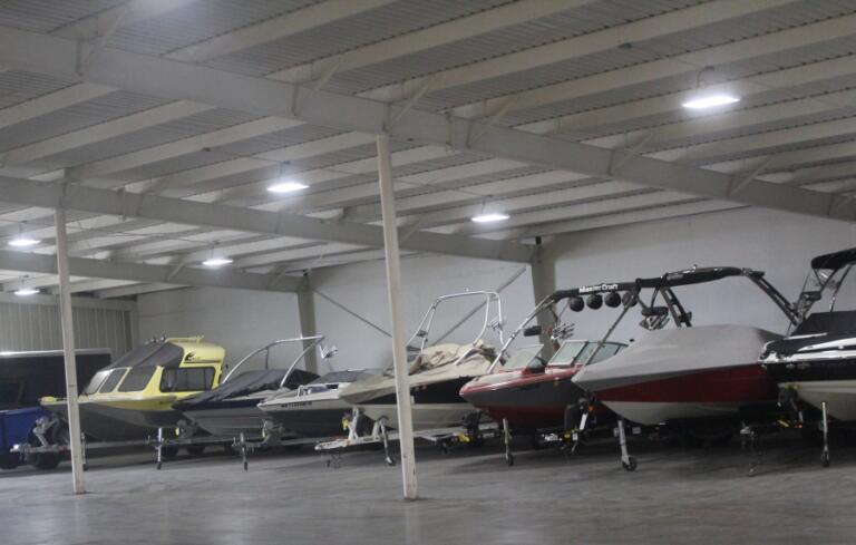 Doug Flanagan/Post-Record 
 Boats are stored and/or await servicing at Lifestyle Wake in Washougal on Sept. 23.