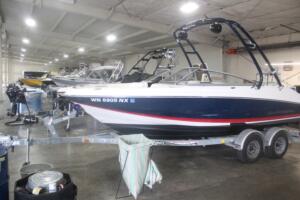 Boats are stored inside Lifestyle Wake, a boat dealership that recently expanded to Washougal, on Monday, Sept. 23, 2024. . (Doug Flanagan/Post-Record)