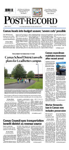 Sept. 19, 2024 Camas-Washougal Post-Record newspaper front page