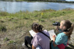 Fifth-graders from Columbia River Gorge Elementary School help catalog flora and fauna at Steigerwald Lake National Wildlife Refuge in Washougal in September 2024.