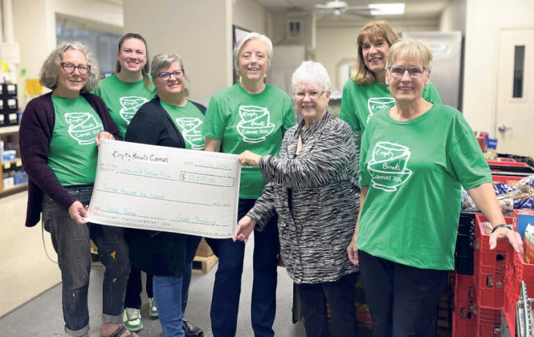 Organizers of the Empty Bowls Camas event, held at the AWPPW Local 5 building in Camas, Sept.