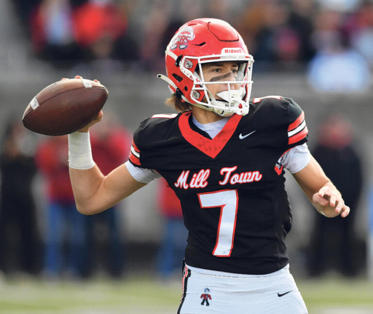 Camas senior quarterback Jake Davidson threw for 53 touchdowns and more than 3,700 yards in 2024.