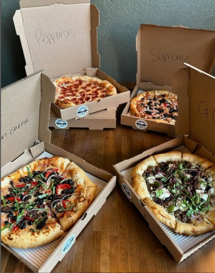 Backpacker Pizza displays some of their 12-inch pizzas in a photo posted to the pizzeria’s Instagram page in December 2024. (Contributed photo courtesy of Backpacker Pizza)